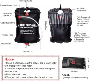 Introduce the product briefly, including its intended use and target audience. The Ailker 2 Pack Solar Shower Bag offers a portable and eco-friendly solution for campers and outdoor adventurers who need convenient showering options. This 5-gallon capacity bag harnesses solar power to heat water, making it perfect for camping, hiking, and beach trips. Product Overview: Description: This solar shower bag is designed to provide a quick and easy way to shower while outdoors. It features a removable hose and an on-off switchable shower head for user convenience. Specifications: Capacity: 5 Gallons/20L Material: Durable PVC Features: Solar-heated, portable, removable hose, on-off switchable shower head Key Features: Solar Heating Capability: Can heat water to over 113°F with 3 hours of sunlight exposure. Portable Design: Lightweight and easy to carry, folds up for compact storage. User-friendly: Features a shower head with on-off switch and a temperature indicator. Pros and Cons: Pros: Eco-friendly solar heating reduces reliance on external energy sources. High water capacity suitable for multiple showers. Easy to use and set up in various outdoor settings. Cons: The hose connection can leak if not properly secured. Some users noted the water heats inconsistently under less ideal sunlight conditions. Customer Reviews: Overall, customers appreciate the practicality and efficiency of the Ailker Solar Shower Bag, highlighting its ease of use and good heating performance. However, some have pointed out issues with hose leakage and heating consistency, suggesting room for improvement in design and materials. FAQs: How long does it take to heat the water? Typically, water can reach over 113°F with about 3 hours of direct sunlight. Is the bag durable for frequent use? Yes, it is made from durable PVC, designed to withstand regular outdoor use. Conclusion: The Ailker 2 Pack Solar Shower Bag is a viable choice for those needing a portable showering option while engaging in outdoor activities. It offers the convenience of solar-powered heating and sufficient capacity for multiple uses, making it a favorite among campers and beach-goers. While there are some concerns regarding component durability, the overall feedback is positive, underscoring its value and effectiveness in outdoor settings.